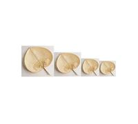 Home ESPRIT Decoración de Pared Marrón Claro Natural Abanico Tropical (4 Piezas)