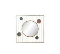 Fíjalo Espejo metal y cristal círculos.