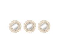Fíjalo Espejo set 3 macramé cristal 20 x 1 x 20 blanco.