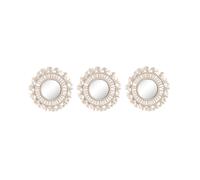 Fíjalo Espejo set 3 macramé cristal 20 x 1 x 20 blanco.