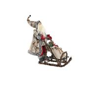 DKD Home Decor Adorno navideño de la Marca, Color Rojo y Gris, de poliéster y Madera (42 x 22 x 48 centímetros)