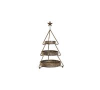 Home ESPRIT Frutero Dorado Metal 43 x 43 x 79 cm Árbol de Navidad
