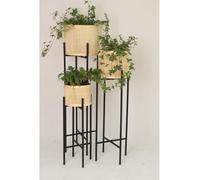 Fíjalo Macetero set 3 bambú metal 31x28x103.