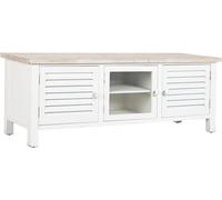 Fijalo Mueble tv de madera de abeto y mdf en blanco 120x40x45cm