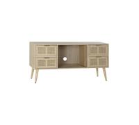 Fíjalo Mueble tv paulownia mdf 120 x 42 x 60 rejilla natural.