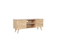 Fíjalo Mueble tv rubberwood ratán 120x30x48 natural.