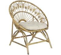 Fijalo Sillon con cojin ratan algodon natural 84x70x90cm