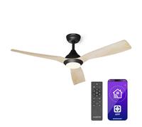 Fiji Flow Smart 132 cm 48 W Ventilador de techo con luz Arce