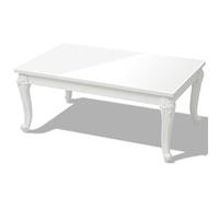 Fijo Night Plaza mesa Café - Mesa auxiliar de Sofá Mesa de madera Salón Mesa 80 x 80 x 42 cm Color Blanco Brillante, marrón, 100 x 60 x 42 cm