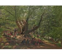 FIKAGXQGT Impresión Imagen Abstracto Cuadro Lienzo Para pared Robin Hood y sus alegres hombres en el bosque de Sherwood de Edmund George Warren para Decoraciones del Hogar 60x90cm