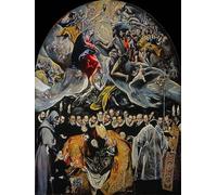 FIKAGXQGT Vintage Lienzo Pintura Decorativo Cuadro Pinturas Famosas El Entierro Del Conde De Orgaz de El Greco para la Decoración del Hogar del Dormitorio 60x90cm