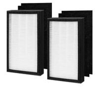 Fil-fresh FLT4100 True HEPA filtro de repuesto E, 2 filtros HEPA y 8 prefiltros de carbono compatibles con Germ Guardian AC4100, AC4100CA, AC4150BL purificador de aire para el hogar, 2 unidades