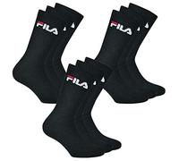 Fila, 3 Pares Calcetines Tennis Con Logotipo Federal, Unisex, Negro 43/46 EU (9/11GB)