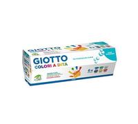 GIOTTO Pintura a Dedos, Caja 6 botes 100ml, colores surtidos