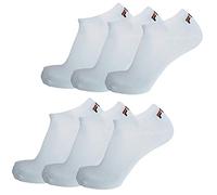 FILA ® 6 Pares Calcetines, Invisible Zapatillas Deportivas Unisex, 35-46 Unicolor - - blanco, 35-38 (3-5 UK)