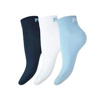 FILA ® 6 Pares Calcetines Quarter Zapatillas Deportivas Unisex, 35-46 Trainer Socks, Unicolor - Sky, 35-38 (3-5 UK)