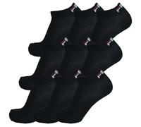 FILA 3 pares de calcetines quarter sneaker socks Trainer unisex 35-46 - colores múltiples: Colour: Black | Size: 43-46