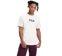 Fila Bedburg Camiseta de Cuello Redondo, Blanco, L Unisex Adulto