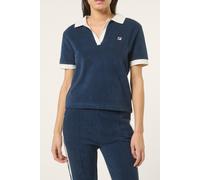 FILA Belfort Relaxed Johnny Collar Towelling Top Black Iris-egret Talla: S | Polos Outlet | Mujer | Negro