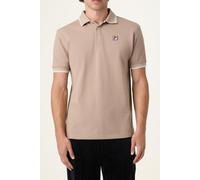 FILA Biella Regular Tipped Polo Shirt Taupe Gray Talla: S | Polos Outlet | Hombre | Negro
