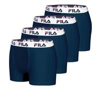 FILA Calzoncillos Hombre Boxer Algodón, Pack de 4, Azul NV (XL)
