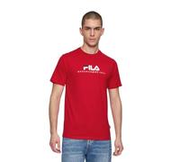 FILA Brill tee Camiseta, Color Rojo, L Unisex Adulto