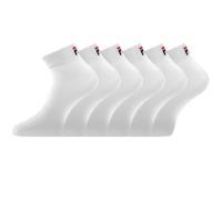 FILA Calcetín para hombre de algodón - Juego de 6 - Calcetines deportivos para hombre, ajuste perfecto y mantenimiento antideslizantes, F9300 Blanco, 39-42