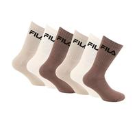 FILA Calcetines Am/Tnx6 - Calcetines deportivos para hombre (juego de 6), Crudo/Beige/Marrón MO, 39-42