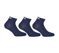Fila Calcetines de Cuarto Unisex, 3 Par - Cortos, Sport, Logo-Bund, Uni ,