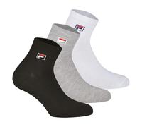 Fila Calcetines de Cuarto Unisex, 3 Par - Cortos, Sport, Logo-Bund, Uni, 35-46