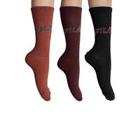 FILA Pack-3 Calcetines Largos de Algodón F3268 para Mujer