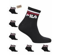 Fila Calcetines deportivos Oferta 6 y 12 unidades, calcetines unisex, calcetines deportivos para ciclismo, art. 9398, 6 piezas negras, 39-42