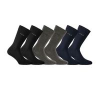 FILA - Calcetines deportivos para hombre (6 unidades), Gris oscuro/Azul marino/Negro, 43-46