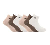 Calcetines para hombre de algodón - Juego de 6 - Calcetines para hombre, Crudo/Beige/Marrón, 43-46