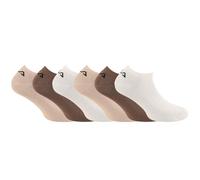 FILA Calcetines Tobilleros Hombre y Mujer 43-46, Algodón Pack de 6, Beige