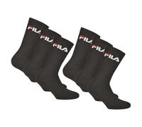 FILA Calcetines Unisex 6 Pares Tenis Crew Froté Sport Negro Blanco Gris