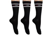 Fila Calcetines unisex deportivos largos pack 3 pares. Negro 43-46
