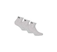 FILA 3 pares de calcetines quarter sneaker socks Trainer unisex 35-46 - colores múltiples: Colour: Grey | Size: 39-42