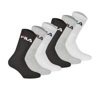FILA Calcetines Unisex, Pack 6 Par, Tobillo Crew, Frotte, Tenis y Deporte