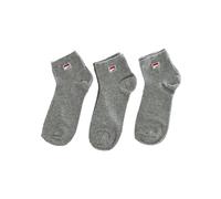 Fila Calcetines unisex tobilleros en pack de 3 pares. Gris 43-46