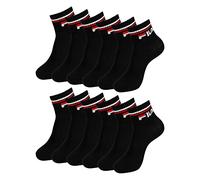 FILA Calza - Calcetines deportivos para hombre y mujer, 6 pares, - 200 negro, 35-38
