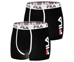 FILA Calzoncillos Hombre Boxer Algodón, Ropa Interior Hombre, Agradable, Anti-irritación (Lote de 2)