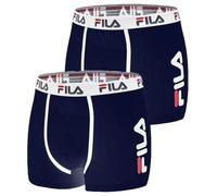 FILA Calzoncillos Hombre Boxer Algodón, Ropa Interior Hombre, Anti-irritación, Cinturón Antideslizante (Lote de 2)