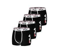 FILA Calzoncillos Hombre Boxer Algodón, Ropa Interior Hombre, Libertad de Movimiento, Cómodo (Lote de 4)