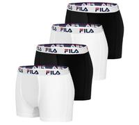 FILA Calzoncillos Hombre Boxer Algodón, Ropa Interior Hombre, Stretch, Malla Ventilada (Lote de 4)