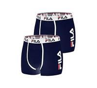 FILA Calzoncillos Hombre Boxer Algodón, Ropa Interior Hombre, Transpirable, Malla Ventilada (Lote de 2)