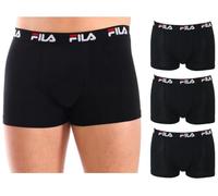FILA Calzoncillos Tipo bóxer para Hombre de algodón - 3 Unidades, 3 Piezas Negro, S