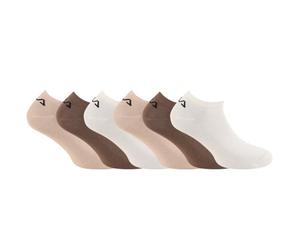 FILA Chaussette Fi/1/Csx6 Calcetines, Crudo/Beige/Marrón, 39-42 (Pack de 6) para Hombre