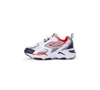 FILA Cr-cw02 Ray Tracer Kids, Zapatillas Unisex niños, White Fila Navy Fila Red, 28 EU