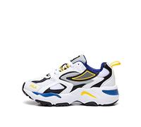 Fila Cr-cw02 Ray Tracer Teens, Zapatillas Unisex niños, Blanco White Lapis Blue, 36 EU Estrecho